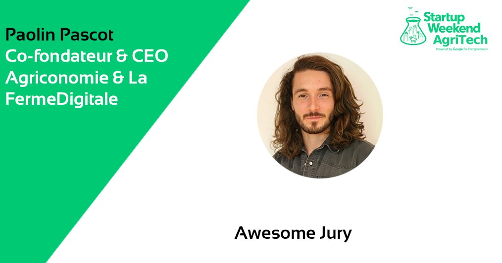 sweparis's tweet photo. #SWAgritech est heureux de compter dans son jury @PaolinPascot Co-founder @Agriconomie & @FermeDigitale https://t.co/Rm0QhUq9N7