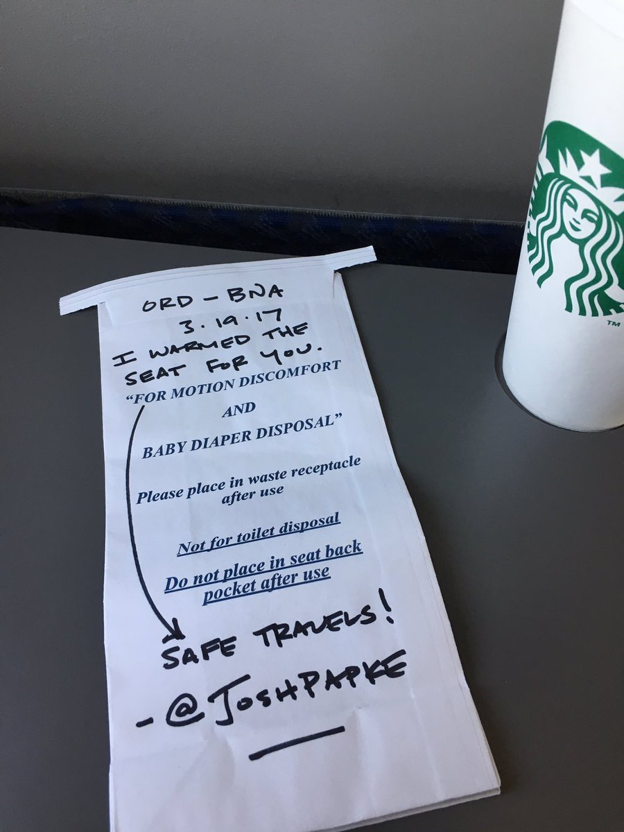 joshpapke's tweet image. @AmericanAir #3277:
ORD - BNA | 3.19.17

#BarfBagBlog:
I do this for my own amusement.

Enjoy China, @JimGaffigan &amp;amp; @jeanniegaffigan!