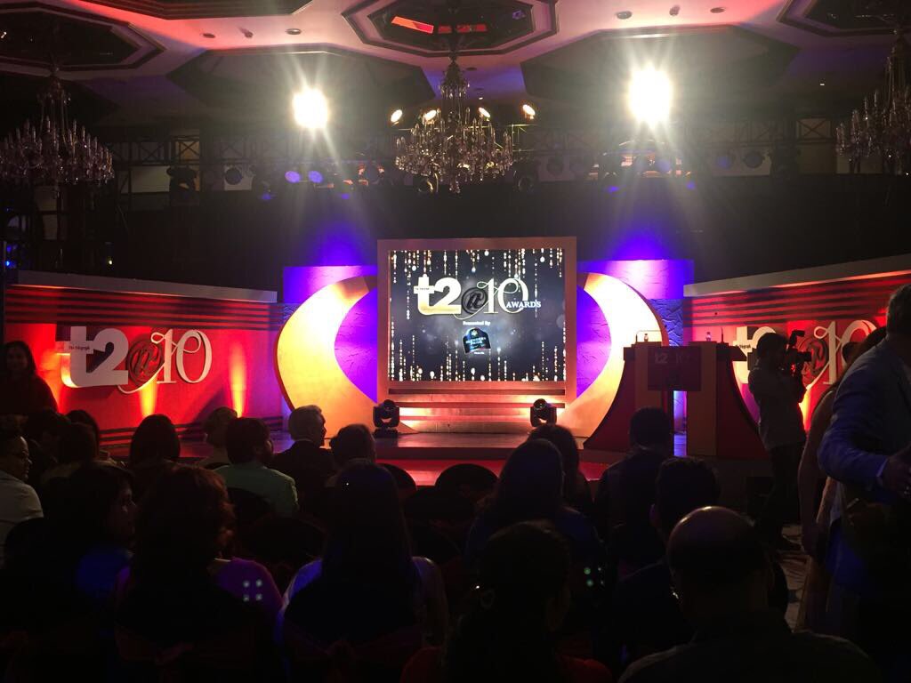 The #t2at10 Awards is about to begin. The stage is set, the guests have arrived! Stay tuned for more from the venue.