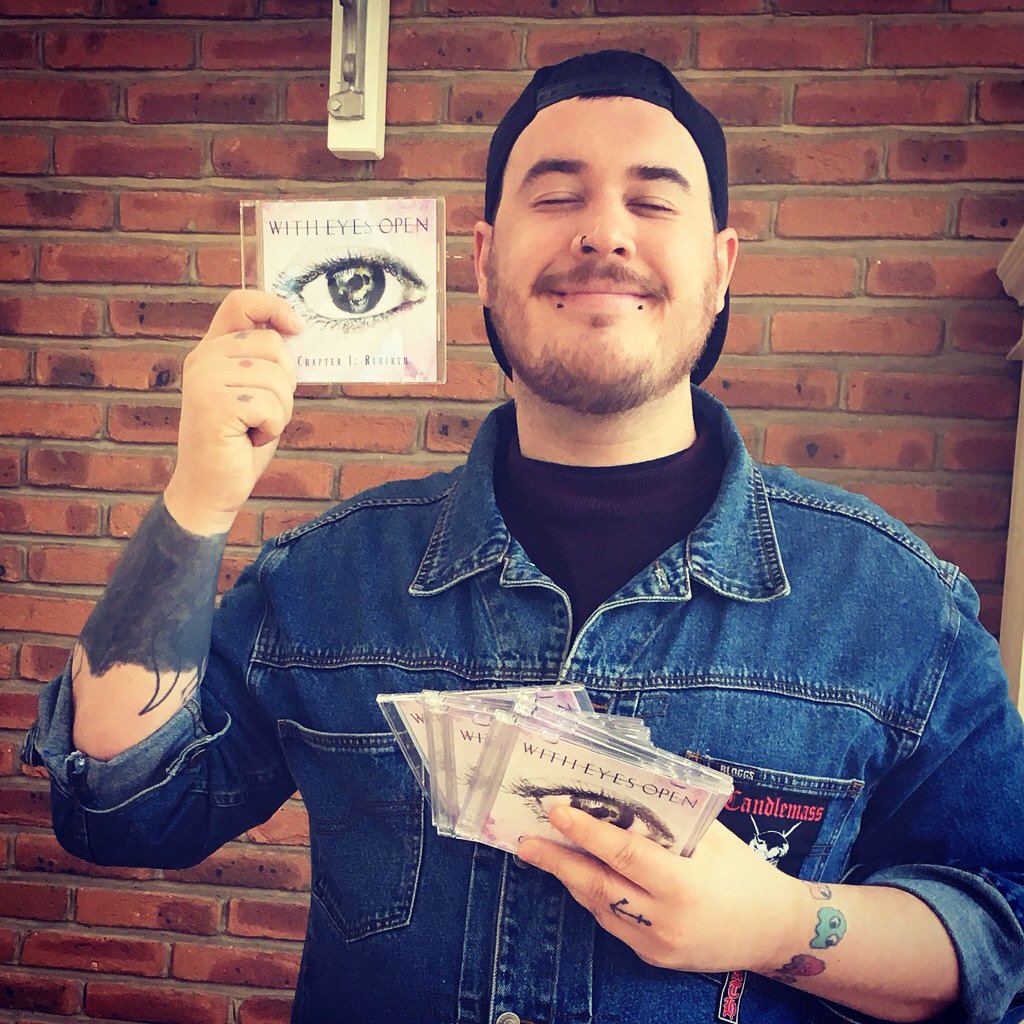 witheyesopen2's tweet photo. Got our hands on some physical copies of Chapter I: Rebirth be sure to grab a copy when the E.P is released! #metal https://t.co/L6zMUNvZpn