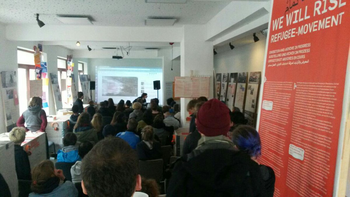 PrismaLE's tweet photo. 1/2 #Welcome2stay Aktionstage in #Leipzig gehen weiter. Tag2: Ausstellungseröffnung"We will rise"im #Pögehaus #w2s https://t.co/7Uoc6x2C5L