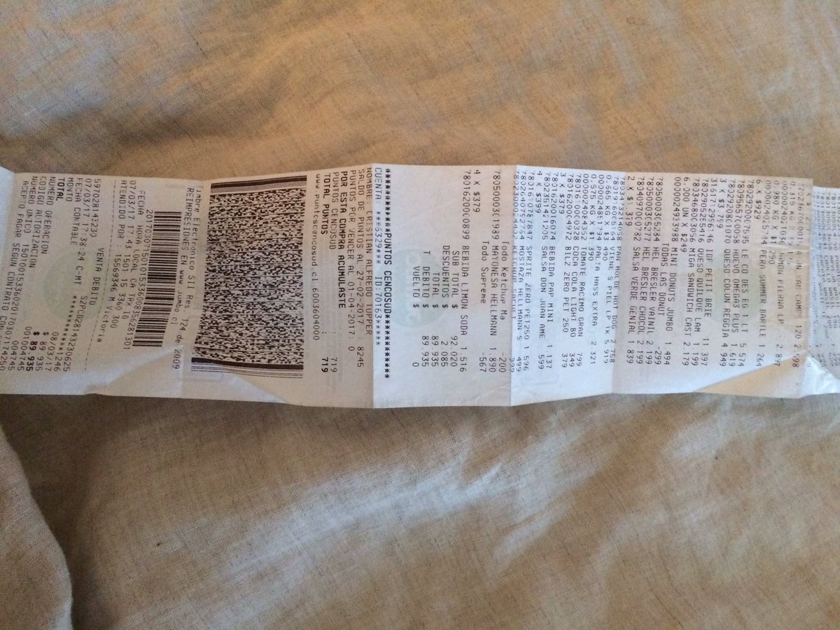 isitupper's tweet photo. Esto es una compra en la cual pague $89.935 que jamás llego a mi casa pq' estando dentro de la estancia de @JumboChile me robaron el carro!! https://t.co/Qibeeefkuc