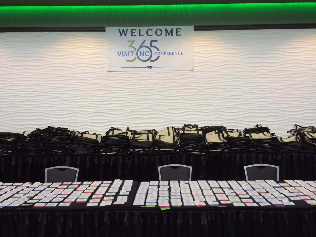 Ready to host 500 of the nation's greatest tourism partners @ the VisitNC 365 Conference in Greenville. #VisitNC365