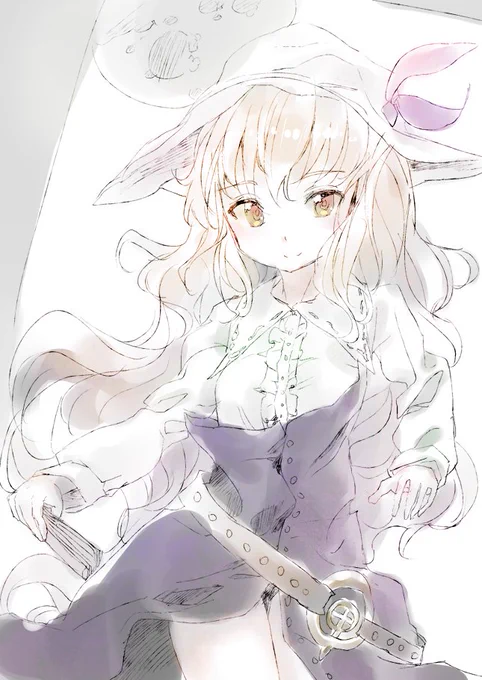 #深夜の真剣お絵描き60分一本勝負
豊姫
例によって間に合わないです 