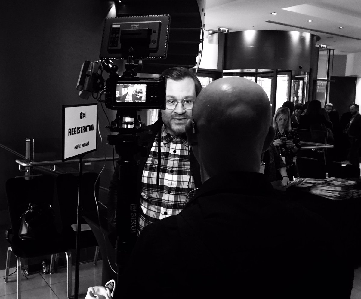 We've already cornered <a href="/BruceMasefield/">BruceMasefieldHair</a> for a bit to camera! #SalonSmart17