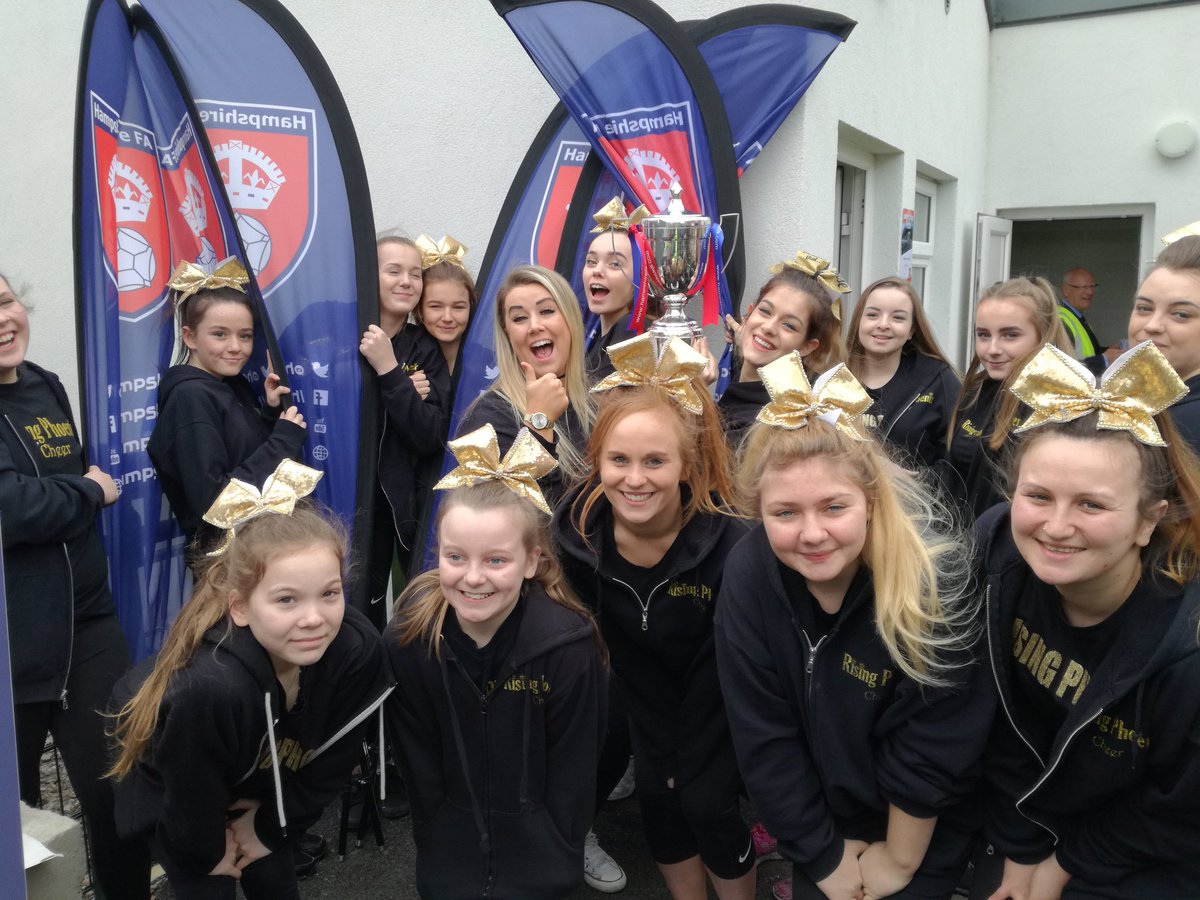 HampshireFA's tweet image. Rising Phoenix Cheer group @alton_fc part of the presentation party for #HFAcups