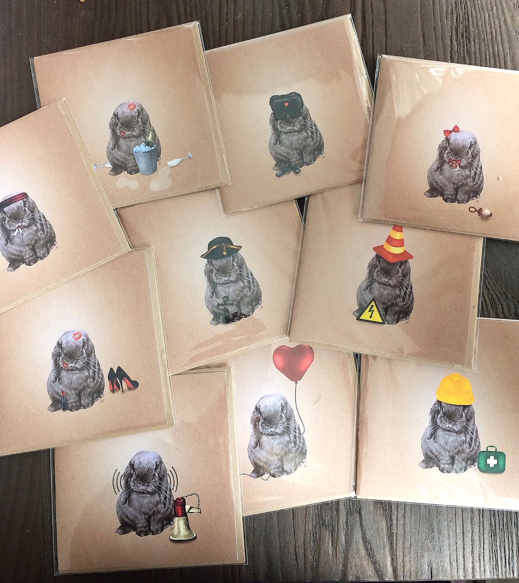 janemade's tweet image. Personalised cards for 'The Ski Bunnies' #bunny #ski #bespoke #characters