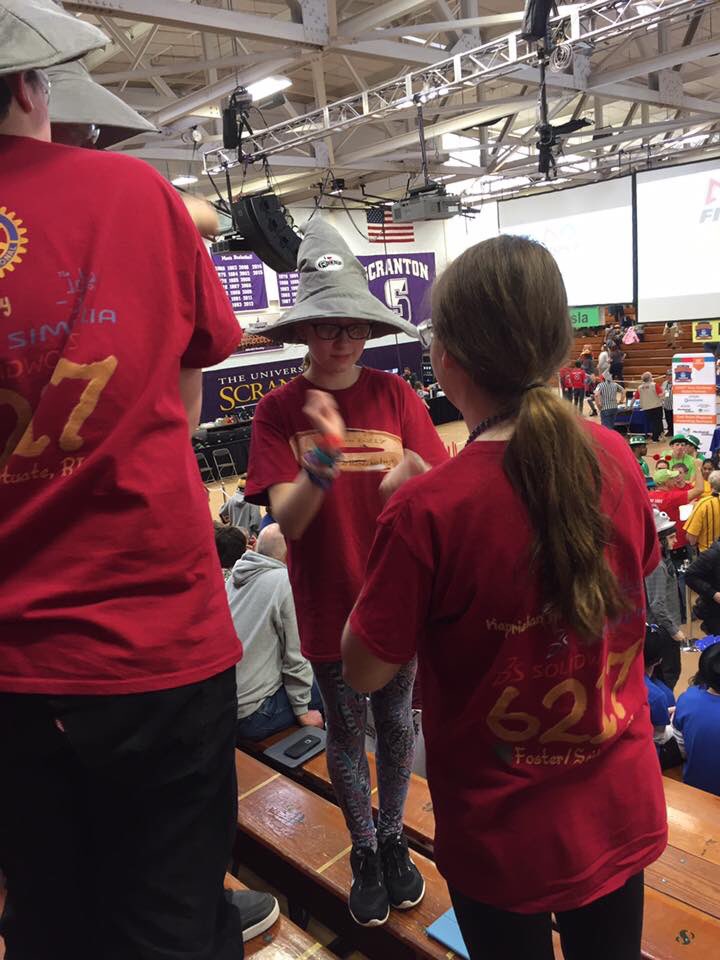 FTC_RI_Robotics's tweet photo. #RI @FTCTeams @Fellowship6217 cheering on their team at the East Super Regional! #RI #omgftc #RobotsInRI https://t.co/vSZT1UYuED