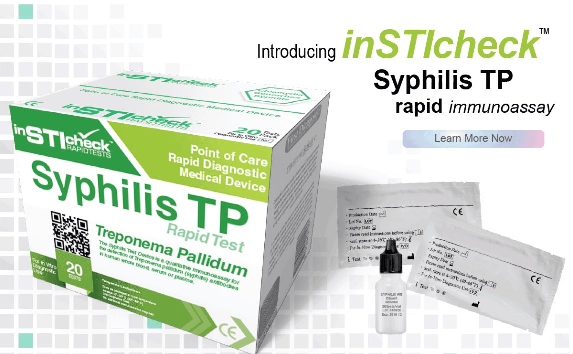 FirstDiag's tweet image. inSTIcheck™ Syphilis Rapid Test for the detection of antibody to Treponema pallidum in serum, plasma or whole blood in 5 minutes.