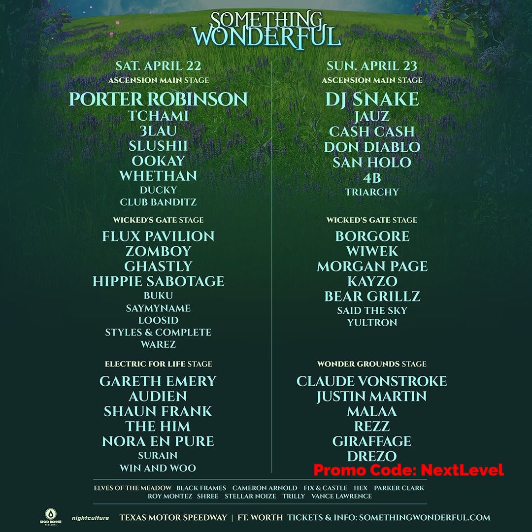 NextLVLEvent's tweet image. April 22 - 23rd

@SmthngWonderful 
Promo Code: NextLevel

Tickets: NextlvlEvent.com