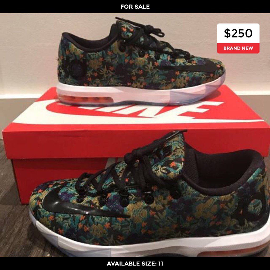 meista_86's tweet photo. $250 - Nike KD 6 EXT - Floral @Kixify #weekend #sale #nike #kdvi #KevinDurant #floral #FL https://t.co/CDmC7Ecu9j https://t.co/kE5aqfNR7t