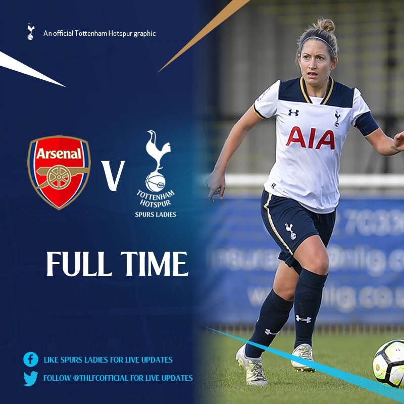 SpursWomen's tweet photo. FT: @ArsenalLadies 10-0 #SpursLadies. Difficult day at the office. We bow out of the @WomensFACup ending our 27-game unbeaten run. https://t.co/8wxcvOaPiG