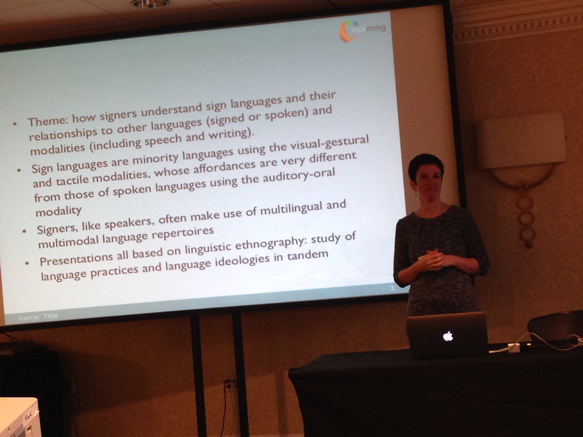 @AnneliesKusters opening the colloquium on sign language ideologies #AAAL2017