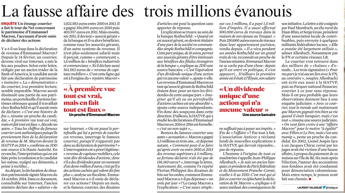 FrontRep's tweet photo. .@leJDD met fin aux polémiques autour du patrimoine d'@EmmanuelMacron, démontrant la manipulation de l'extrême-droite sur le sujet #Desintox https://t.co/AstSQyvCwR
