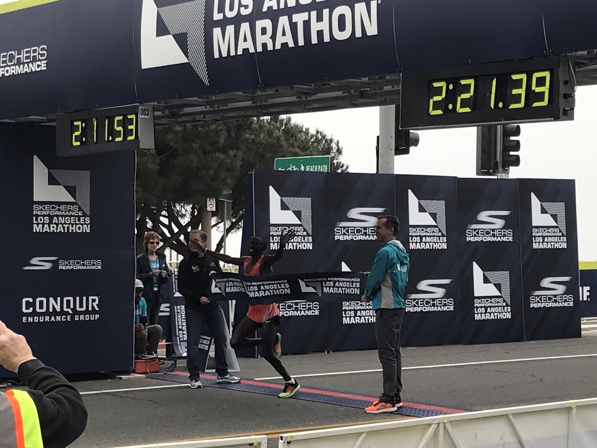 ChargersCR's tweet photo. Congrats to Elisha Barno of Kenya for winning the 2017 @lamarathon ! #RunForLA 

@D_Perryman52 where you at...? https://t.co/xKUmoXsYhp