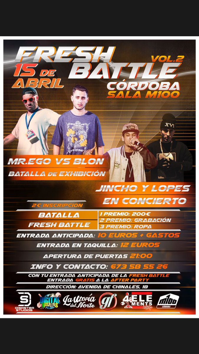 FRESH BATTLE II EDICIÓN! BATALLA DE EXHIBICIÓN ENTRE <a href="/blonstark/">Blon</a> y #MRego - Conciertos de #jincho y #Lopes