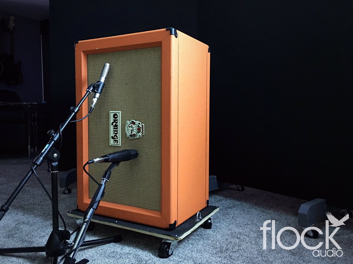 FlockAudio's tweet photo. Reamping guitars for the #EndsinTragedy album. How do you go wrong w @OrangeAmps @SennheiserUSA @royerlabs for amazing tone? #yegmusic #yeg https://t.co/Y8Qdy0D5Zf