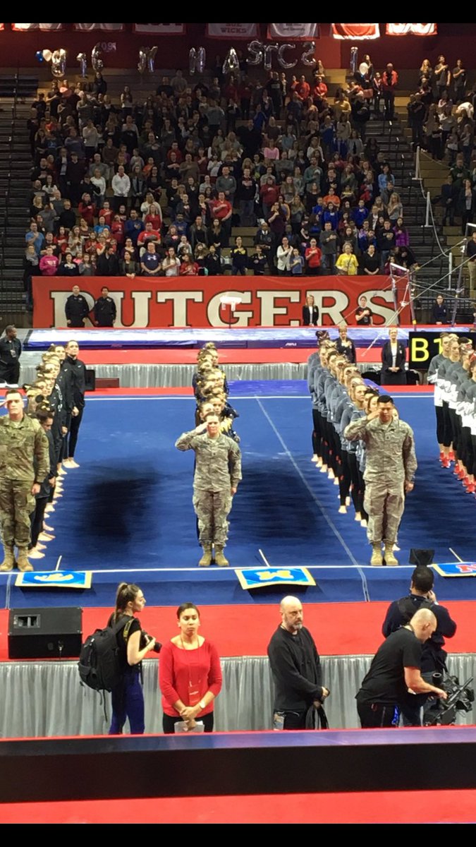 RutgersNRHH's tweet photo. Shout out to NRHH member Hope for representing @RUArmyROTC1766 at the @RUGymnastics @bigten Championships!! So proud!! https://t.co/2TQwnvcBeD