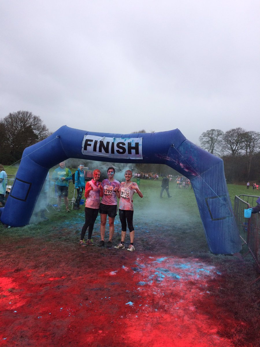 MrsAliceKP's tweet photo. Great fun this morning at the #ObstaColourRun for @StAnnsHospice! 😊🏃🏼🎉 https://t.co/MtHzyXPxUc
