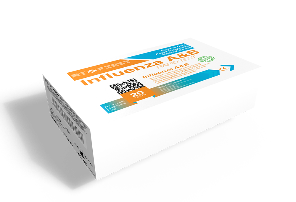 FirstDiag's tweet image. Influenza Rapid Test A+B lateral flow immunoassay for the detection of Influenza A &amp;amp; Influenza B nucleoproteins in nasal swab. 100% rating.