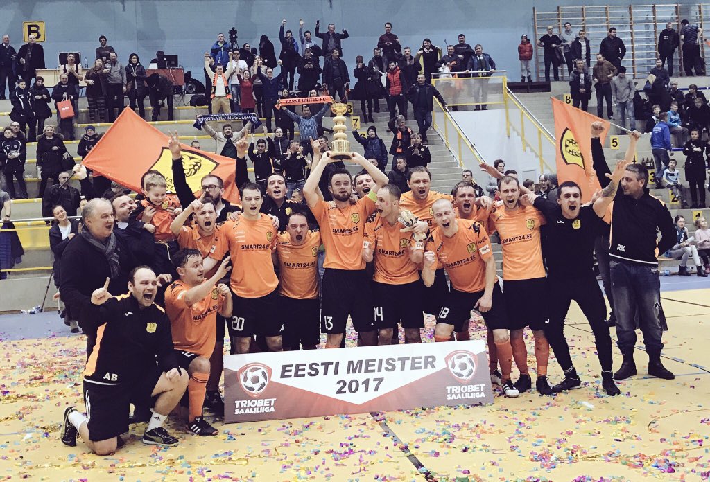 futsal_ee's tweet photo. @NarvaUnitedFC are the champions!
#FutsalEST #Champions #Estonia #Flame #Futsal https://t.co/K5LfUOkZl8