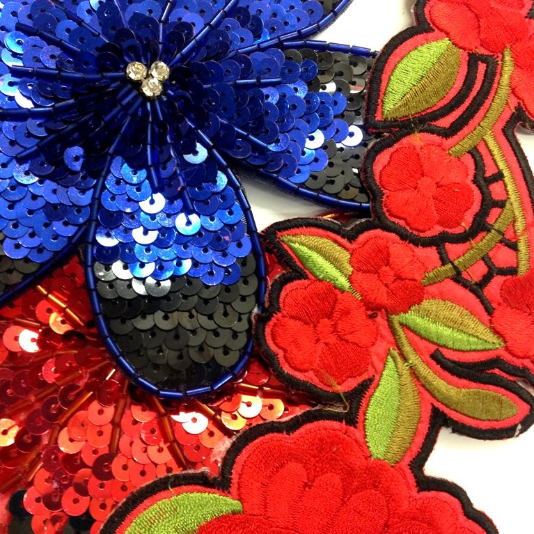 Floral motifs, available in a range of sizes and colours. A combination of these motifs will give your garments a fresh &amp; youthful look.