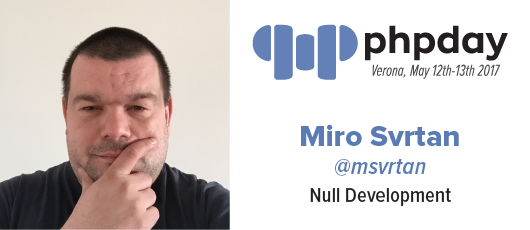 phpday's tweet photo. May, 12th: “Hands on PHPSpec” by @msvrtan #phpday #php #phpspec #BDD https://t.co/NGwdi8Plqi