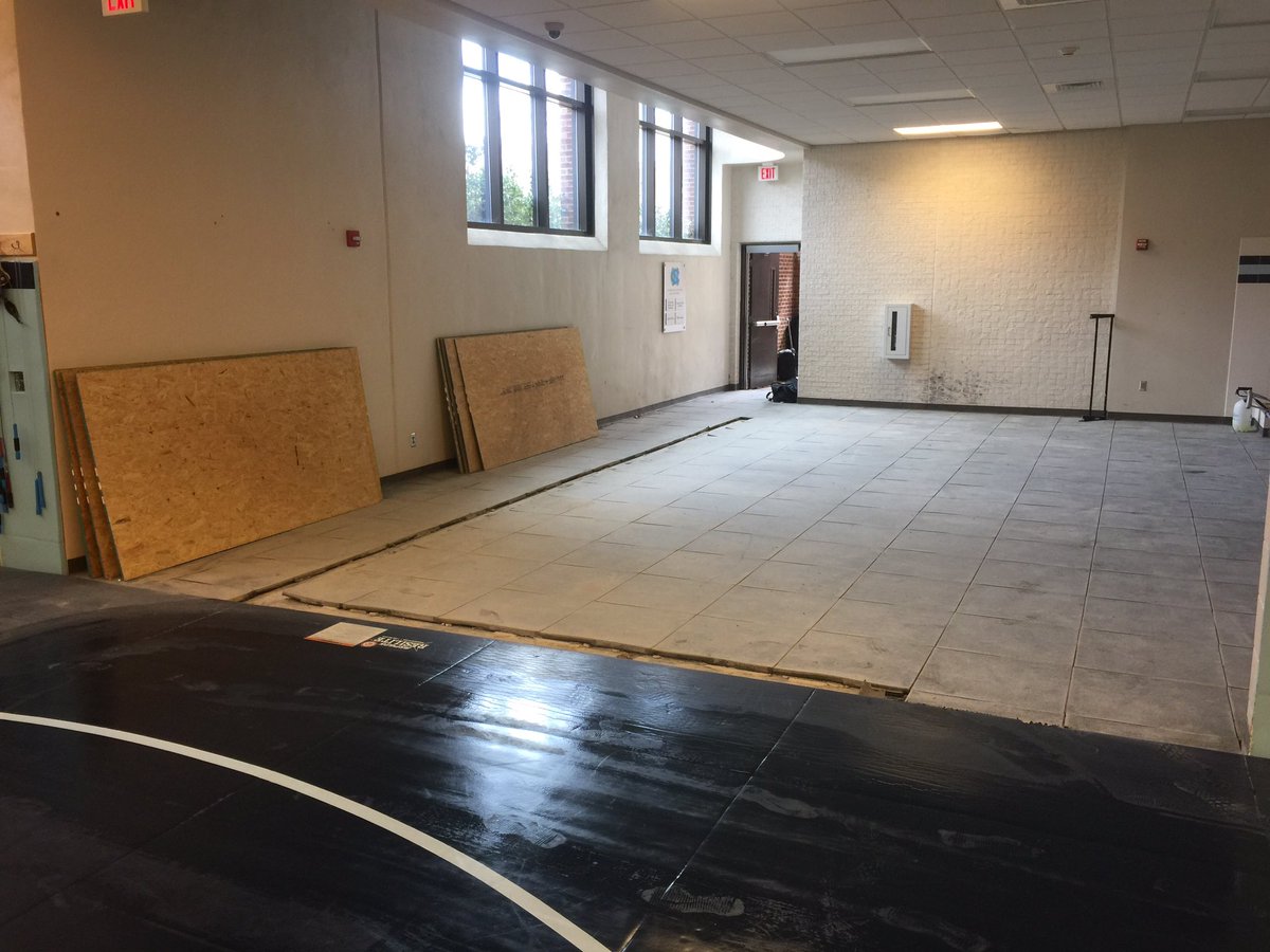UNCWrestling's tweet photo. Phase 1 of the new weight room. The wall has been removed! #HeelStrong #UNCommon17 https://t.co/baOpdVQmG0