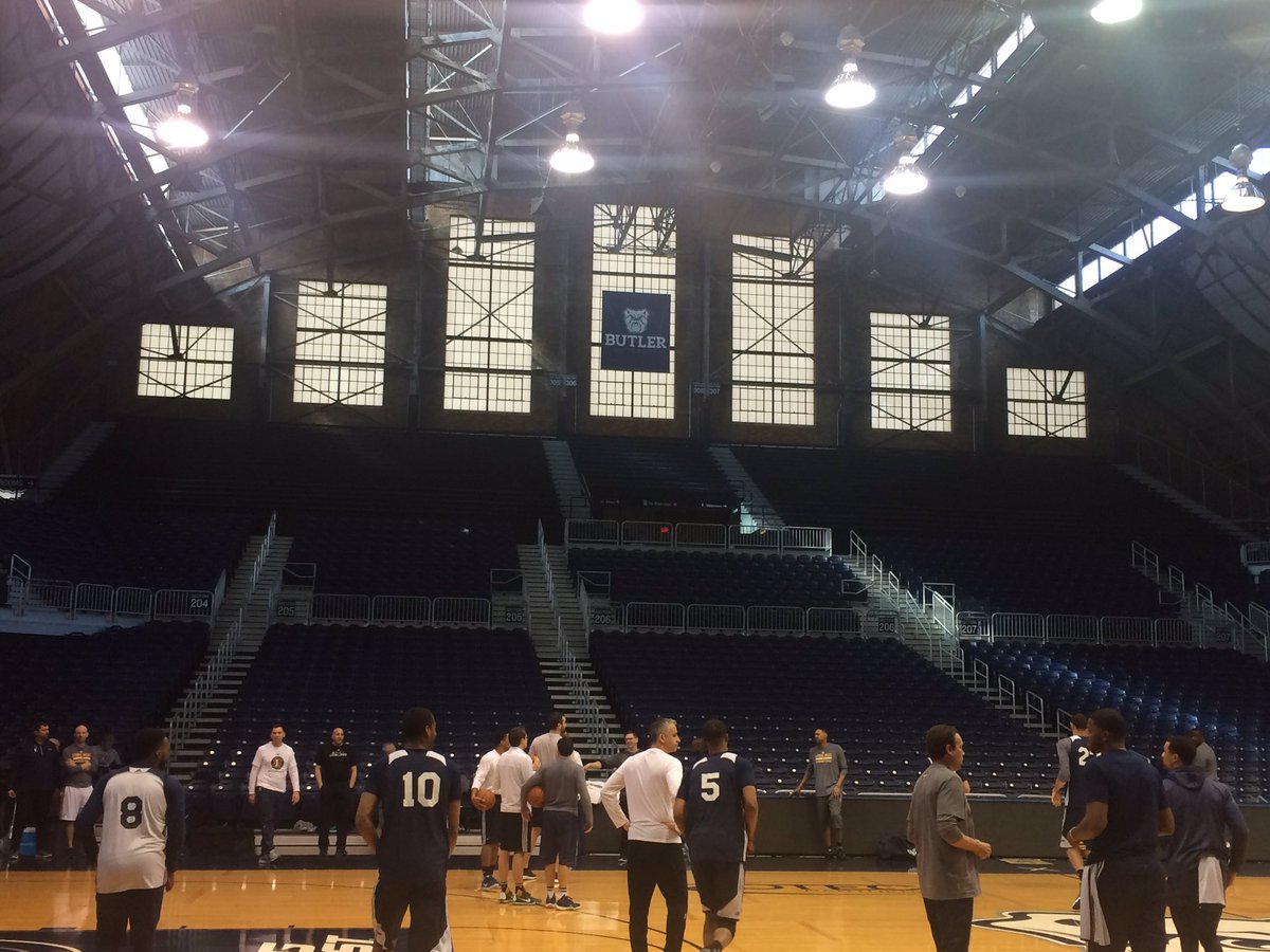utahjazz's tweet photo. Practice today at Hinkle Fieldhouse at @butleru in Indianapolis, where Gordon and Shelvin played their college ball. 🏀📚 https://t.co/k7pQLhxuq5