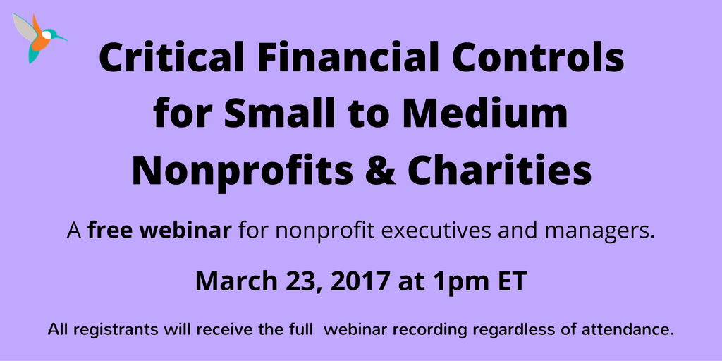 CharityVillage's tweet image. FREE WEBINAR! Critical Financial Controls for Small to Medium Nonprofits with @GordonHolley. Sign up here: ow.ly/sHgk309oOIR