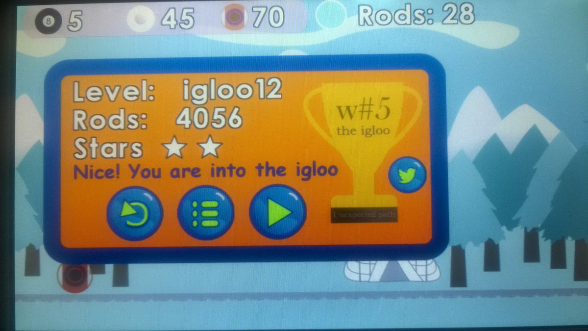 kanelongames's tweet photo. A gamer of #unexpectedpathgame send me a nice screenshot. He finished the igloo world #gamedev #indiedev #indiegame https://t.co/f43lgW9iEf https://t.co/CmNMh3vo8B