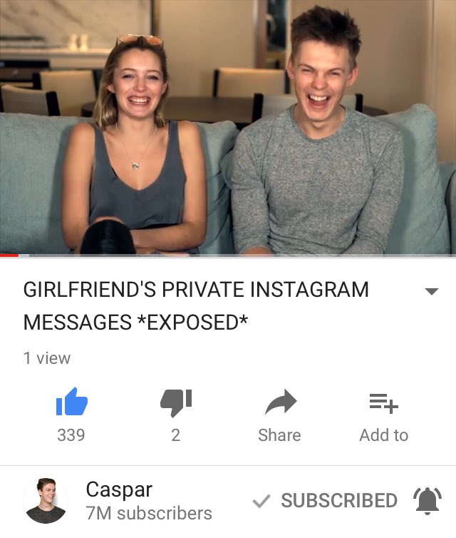 Caspar Lee On Twitter New Video Girlfriend S Private Instagram Messages Exposed Https T Co Lqgbogy3zz