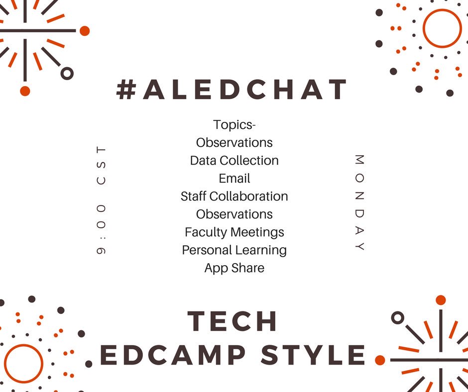 DrHSutherland's tweet photo. #ALechat will be EdCamp style Monday. I will post topic &amp; you share apps, tips &amp; blogs to help your PLN! @Jennifer_Hogan @Cbice_1 https://t.co/Jo1M8qSR0J