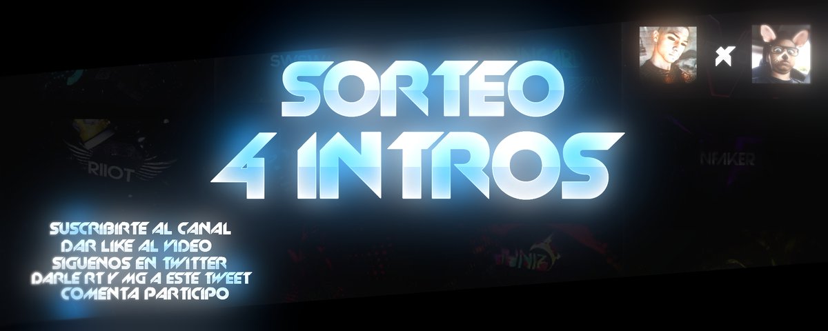 ZalerYT's tweet photo. 😇SORTEO 4 INTROS 2D/3D!!😃
Mucha Suerte a todos!❤️
😳🤡Ejemplo INTRO: https://t.co/EgkLRPYjfV😱
👉Requisitos: https://t.co/tSXbPzHnIv