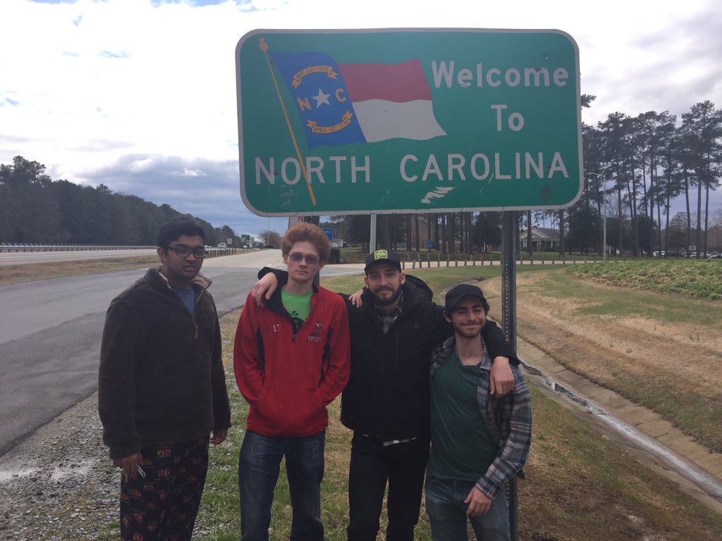 xIndianShaleAle's tweet photo. A productive rest stop as Shale finds some local lit, benny beats a stranger in rosham, we take a pic with a welcome sign and ted is salty https://t.co/9Zwqzv2oee