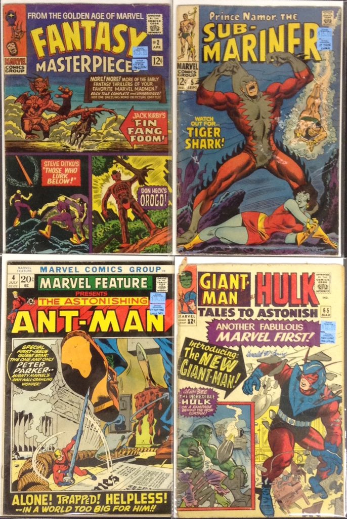 StrangeNB's tweet photo. #BackIssueBonanza The Incredible Hulk and Ant Man protect the land as the Sub-Mariner guards the seas, true Fantasy Masterpieces! https://t.co/rL6uhxdUdc