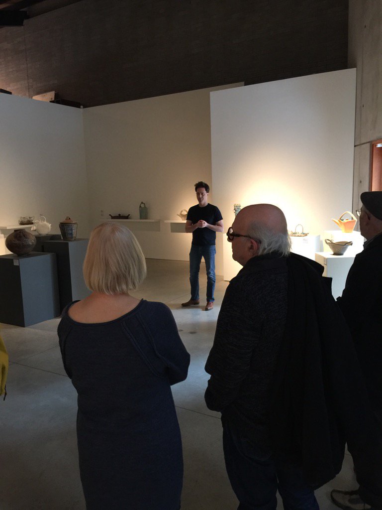 DirectorCCGG's tweet photo. @ReidFlock offering an artist talk @CdnClayandGlass on the last day of Integration/Disintegration, until 5pm https://t.co/TDGlbfKZlA