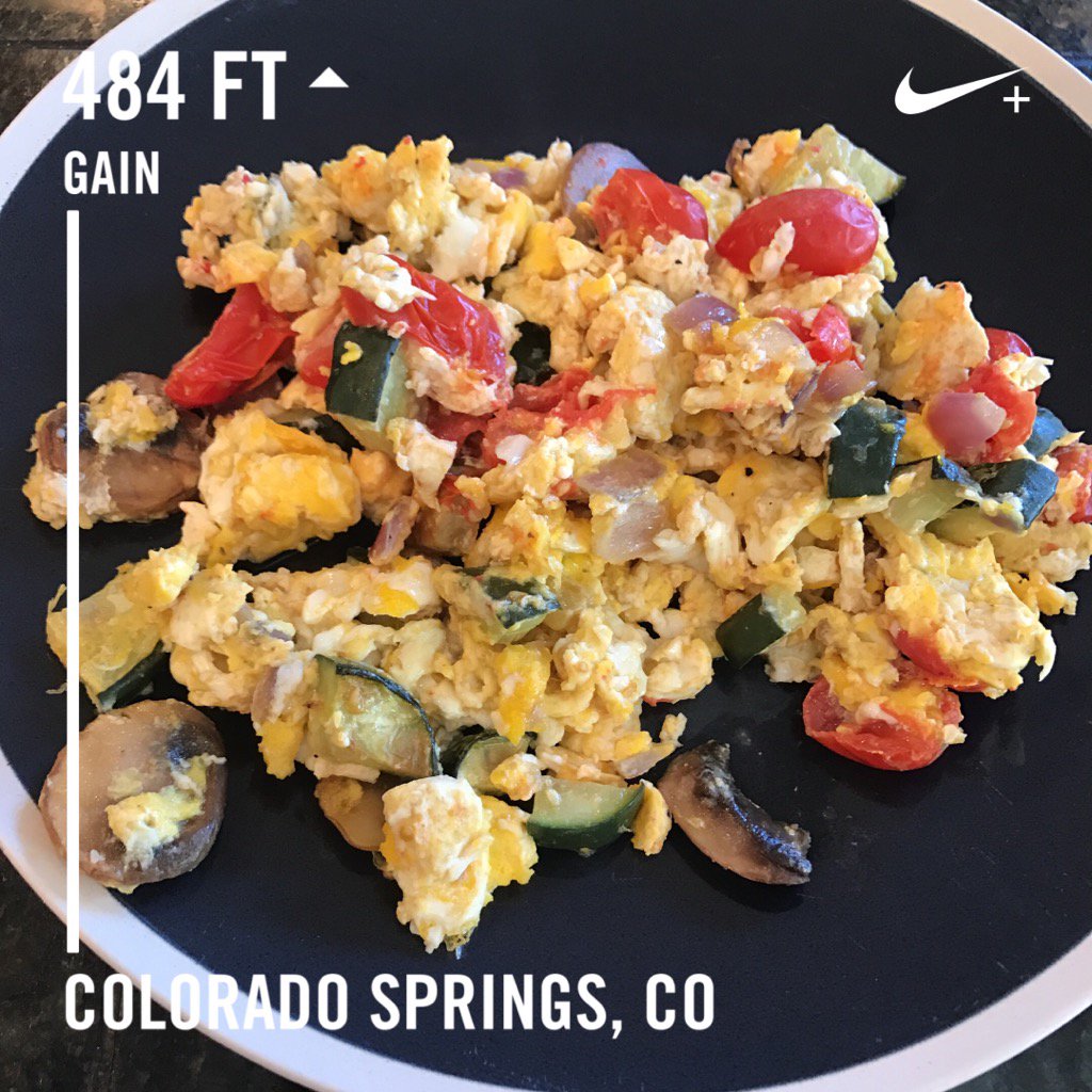 VLP_Podcast's tweet photo. Share your nutritional tips. Post run Breakfast: 4xeggs; tomatoes, mushrooms,onions all mixed together. #fuelTheBody https://t.co/AmeWZjF0WL
