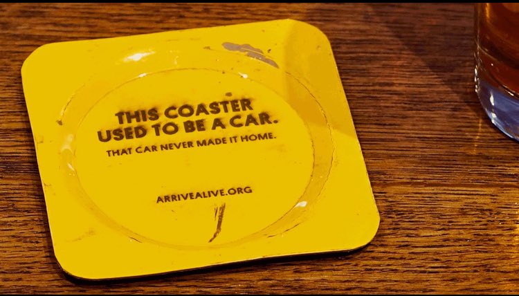 DriveSober's tweet image. We got an overwhelmingly positive response to our wrecked car coasters this weekend! Keep sharing our message &amp;amp; thank you for driving sober👍