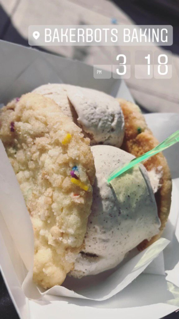 Hairlicious's tweet photo. The. Best. Ever!! Cookie 🍪 ice cream sandwich! #bakerbots #toronto https://t.co/ZtF5xJnSaL