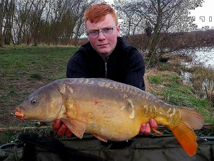 Young team member Steven Gilroy showing the way on a local water, landing 3 fish using the Nutty Jaffa range.