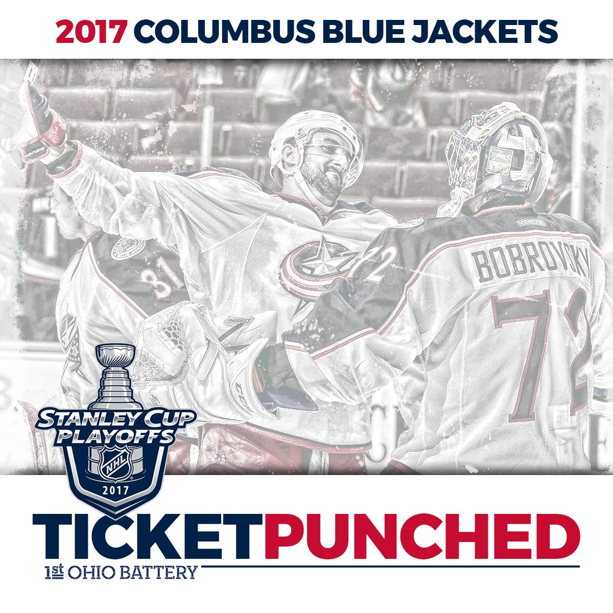 1stOhioBattery's tweet photo. TICKET = PUNCHED. 
#CBJ #StanleyCup https://t.co/cRZEuf8COE