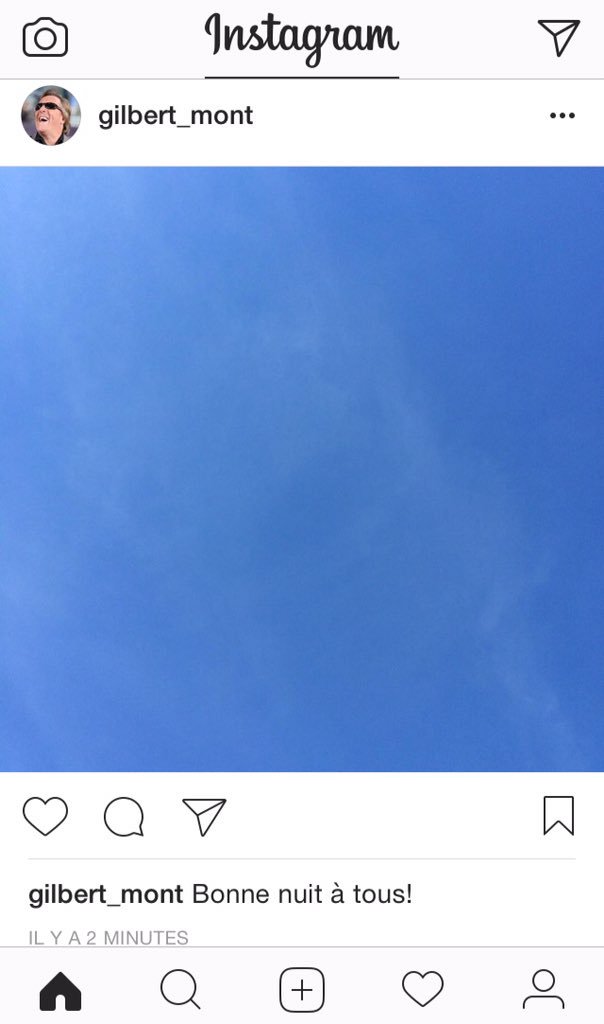 RemynouLeChat's tweet image. Je suis allé sur le compte Instagram de Gilbert Montagné... C'est spécial...