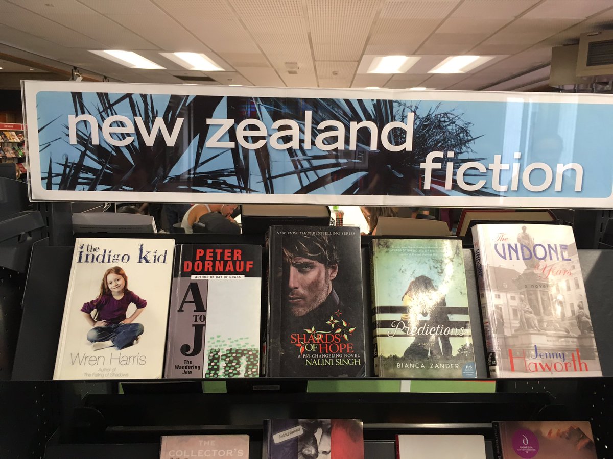 LittleCatDesign's tweet photo. I like love that @NaliniSingh is in the New Zealand Fiction section too #ShardsOfHope #PsyChangling https://t.co/iCcZNcoiEA