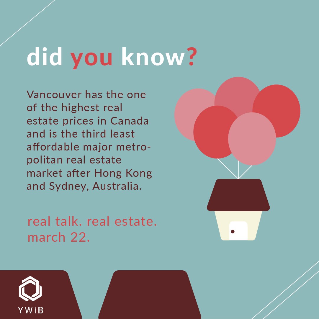 YWiBSFU's tweet photo. EVENTS | 3 days until Real Talk: Real Estate! Join us this Tuesday to learn more about #Vancouver's housing market: https://t.co/qlmqhsL6qx https://t.co/RhPIM0fcgq