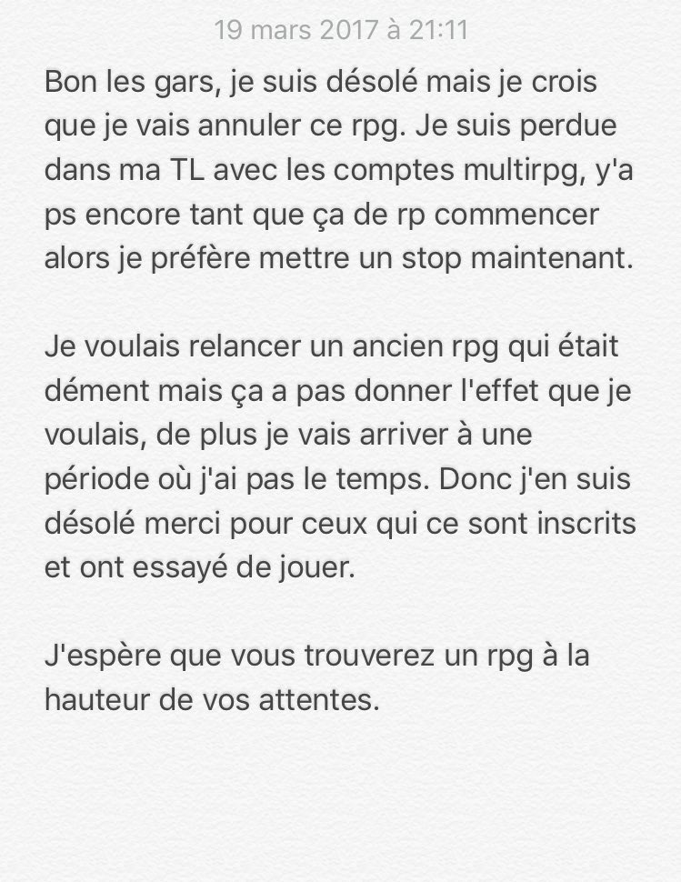 RPGSArevival's tweet photo. Je m'excuse mais c'est ce qu'il y a de mieux à faire. 
Merci à tous. https://t.co/I4AEhvMeXt