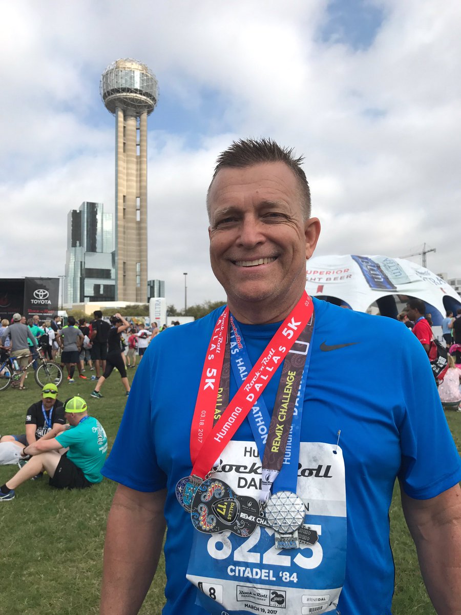 KimbrellRay's tweet photo. Completed the Dallas Rock and Roll 1/2 Marathon today in 2:06.  Thanks to my son Raymond for pacing me. https://t.co/Im2TXakWF3