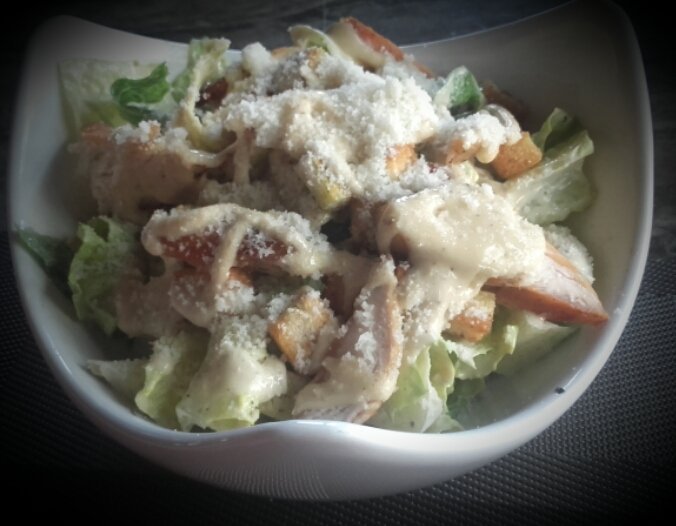 diningindoha's tweet photo. One of the best chicken ceaser #salad we've ever had in #Qatar @ziryab restaurant The Pearl Medina Central - 
For Booking: 50009876 https://t.co/uSRtM7Ec5d