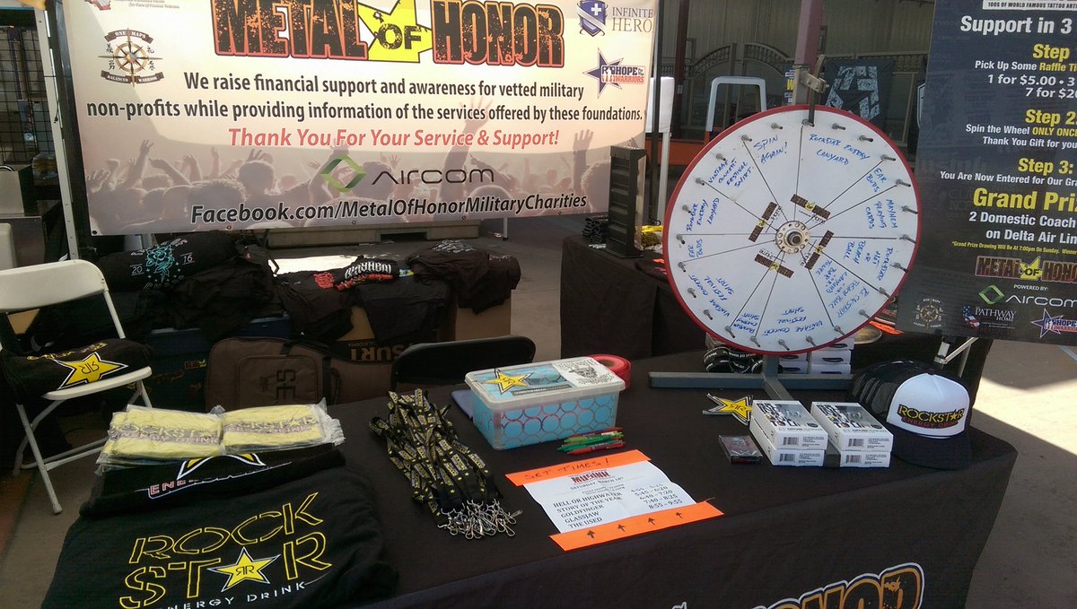UniteTheUnited's tweet photo. Stop by the #MetalofHonor booth @Musink_TatFest today and pick up some @Aircomaudio earbuds as a thank you for your donation! https://t.co/RHyN56fqA1