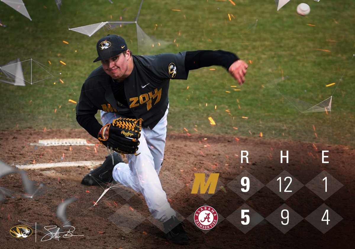 FINAL | 19. STRAIGHT. WINS.

#Mizzou sweeps Bama!! 

#MIZ #C2E 🐯⚾